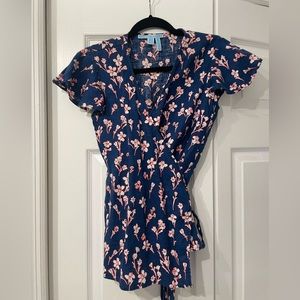 Floral Draper James wrap top
